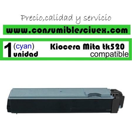 KYOCERA TK520 CYAN TONER COMPATIBLE