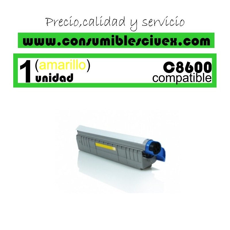 TONER AMARILLO OKI C8600/C8800 COMPATIBLE TONER AMARILLO OKI C8600/C8800 COMPATIBLE